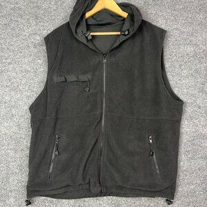 Clam Ice Armor reversible Jacket‎ Vest Fleece Men Size L Black